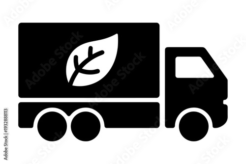 Eco-friendly delivery truck promoting sustainable transportation and environmental responsibility