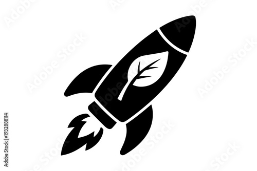 eco-friendly rocket symbolizing environmental progress and innovation