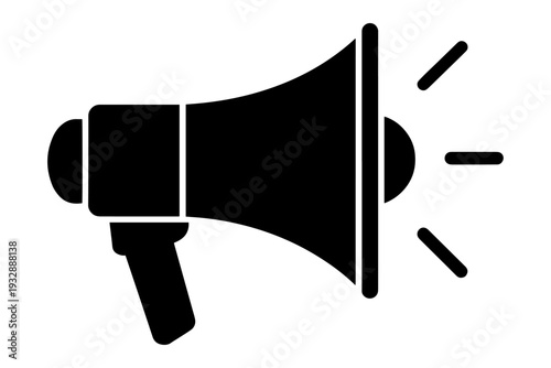 black megaphone  illustration, conveying message and announcement effectively