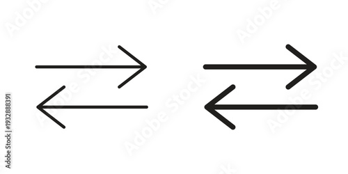 Exchange icons. Vector illustration. Editable stroke. Isolated icon suitable for web,