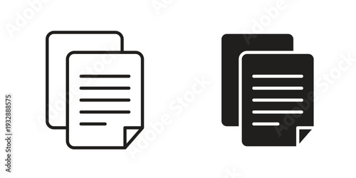 File icons. Vector illustration. Editable stroke. Isolated icon suitable for web,