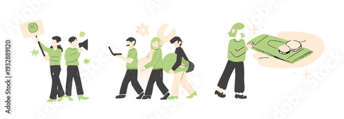 business man and woman in a set in a white background