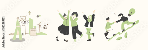 business man and woman in a set in a white background