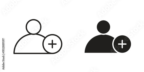 Follower icons. Vector illustration. Editable stroke. Isolated icon suitable for web,