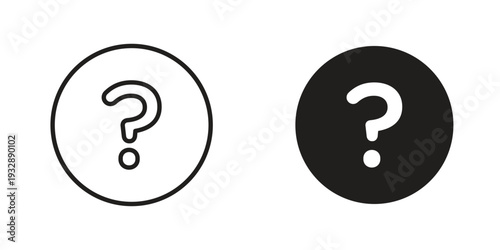 Help icons. Vector illustration. Editable stroke. Isolated icon suitable for web,