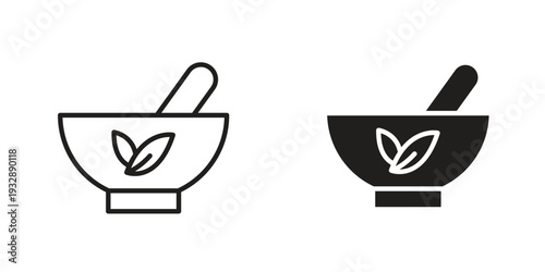 Herbal medicine icons. Vector illustration. Editable stroke. Isolated icon suitable for web,