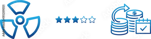 Rating Review and Gift Box Icons