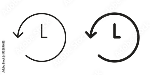 History icons. Vector illustration. Editable stroke. Isolated icon suitable for web,