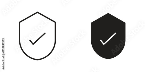 Insured icons. Vector illustration. Editable stroke. Isolated icon suitable for web,