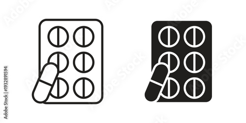Medicine icons. Vector illustration. Editable stroke. Isolated icon suitable for web,