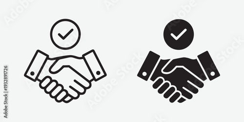 Handshake agreement successful deal icon