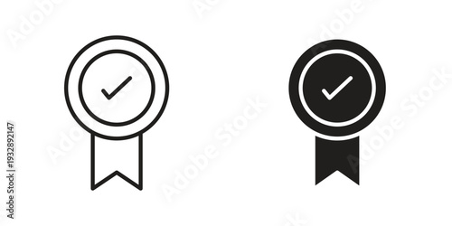 Patented icons. Vector illustration. Editable stroke. Isolated icon suitable for web,