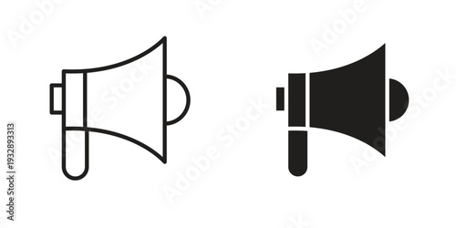 Promotion icons. Vector illustration. Editable stroke. Isolated icon suitable for web,