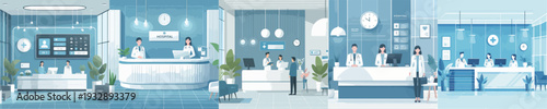 Vector of Hospital Interior Scene