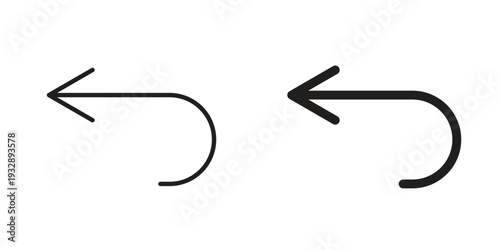 Reply icons. Vector illustration. Editable stroke. Isolated icon suitable for web,