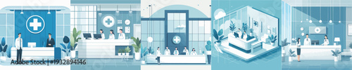 Vector of Hospital Interior Scene