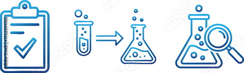 Medical Report and Laboratory Test Icons