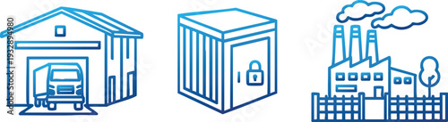 Warehouse Storage and Logistics Line Icon
