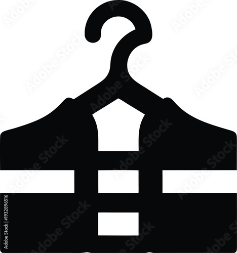 life vest hanger silhouette line art vector illustration on transparent background