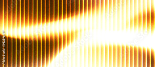 Abstract grainy ribbed glass background in golden orange tones with glossy curved texture, vertical light lines and smooth gradient for use in luxury design or digital surface visuals