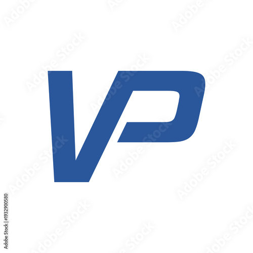 Letter VP linked logo icon isolated on white background