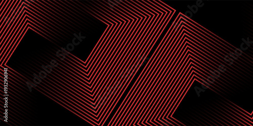 Dark black abstract background with geometric glowing lines design background vector illustration. Futuristic technology Luxury pattern. Perfect for modern projects, business,poster, banner.