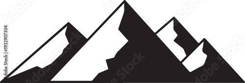 Modern Scandinavian mountain wall art design featuring minimalist Nordic landscape peaks in a clean geometric style