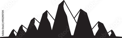 Modern Scandinavian mountain wall art design featuring minimalist Nordic landscape peaks in a clean geometric style