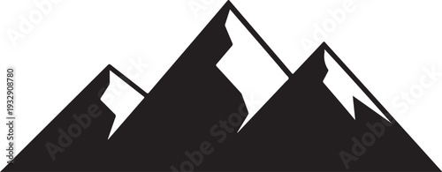 Modern Scandinavian mountain wall art design featuring minimalist Nordic landscape peaks in a clean geometric style