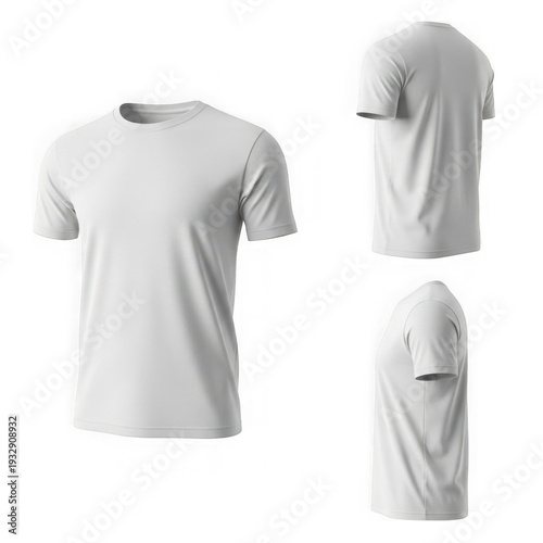 Wallpaper Mural White tshirt mockup with front and back views isolated on transparent background Torontodigital.ca