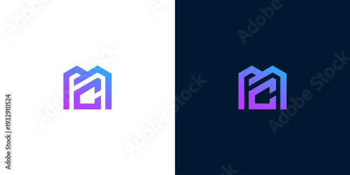 Modern Abstract Monogram Logo Design - Creative M and A Initials Symbol for Branding