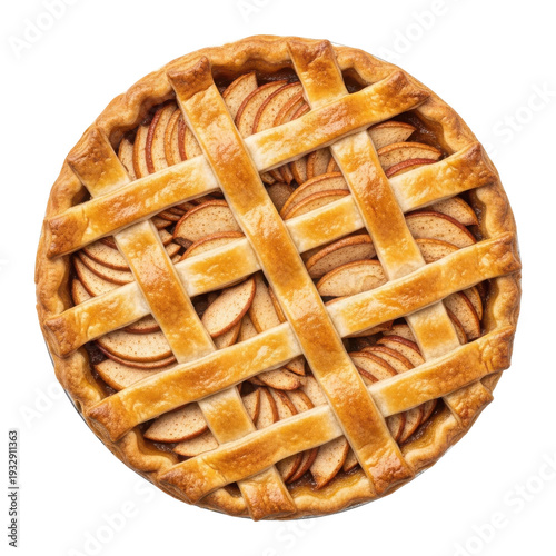 Wallpaper Mural Delicious homemade apple pie isolated on transparent background with lattice crust Torontodigital.ca