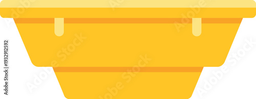 Yellow gold panning pan for mineral prospecting and sifting