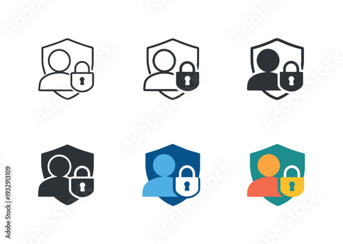 User access protection symbol expressing controlled entry and defense against unauthorized use, depicted as the same icon