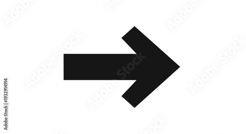 Simple black arrow pointing right on a white background.