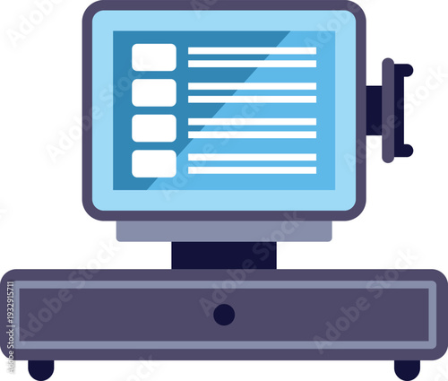 Point of sale - pos - terminal processing a customer's retail purchase