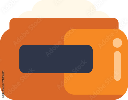 Cream jar icon symbolizing skin care and body health in flat design