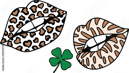 female lips with dripping red lip gloss and white teeth on an isolated background. Close up of glossy red lips with a drop of red liquid dripping from the lower lip against a white background.