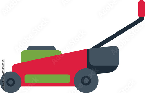 Lawn mower machine ready for cutting grass and yard work