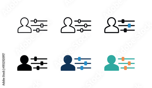 Digital account settings concept representing structured control over user preferences and identity options, shown as the same