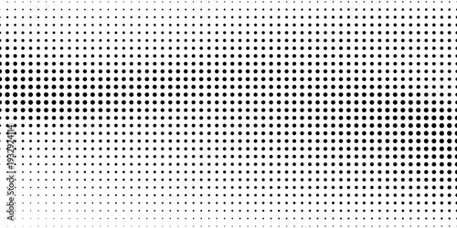 Squared halftone texture background. Check dot faded gradation wallpaper. Black and white square pixels elegant