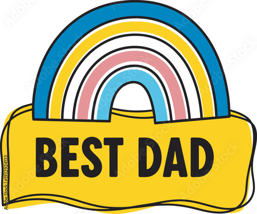 Best dad rainbow graphic for father's day celebrations and gift ideas