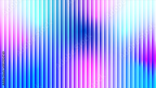 Vibrant abstract fractal glass effect background featuring a spectrum of vertical colorful stripes with ribbed pattern, smooth gradient of blue pink teal colors, Vector graphic design elements.