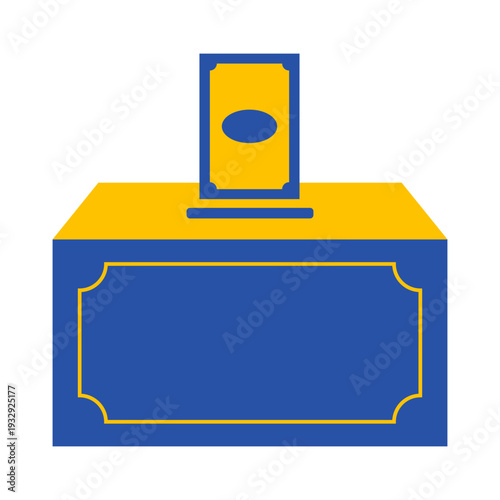 Flat Design Voting Box Graphic Illustration for Election Symbol