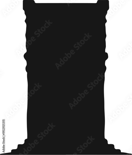 Silhouette of a stylized column or obelisk
