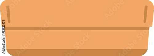 Cardboard container symbolizing eco friendly disposable packaging for food delivery and takeaway