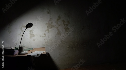 Moody Desk Lamp Lighting for Study and Creative Workspace Concept