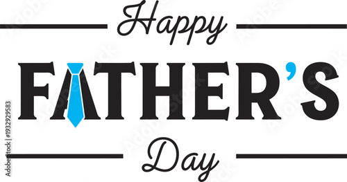 Happy father's day greeting card with tie design for dad