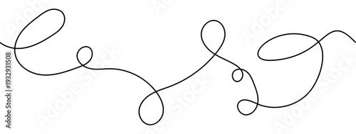 Thin wire like curved line