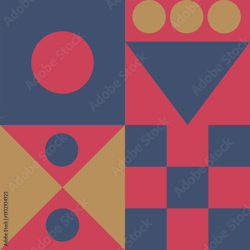 Free Download Ethnic Folk Pattern Background with Traditional Geometric Tribal Motifs and Warm Earthy Tones. Illustration art. Vector - GFXLoad